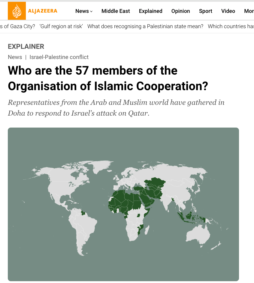 Aljazeera: Who are the 57 members of the Organisation of Islamic Cooperation?