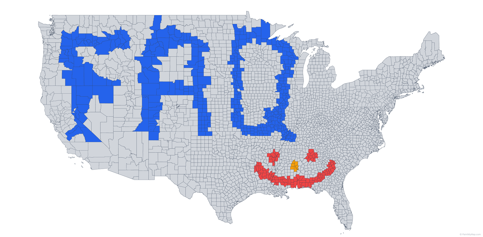 Toolbar menu to choose a built‑in map