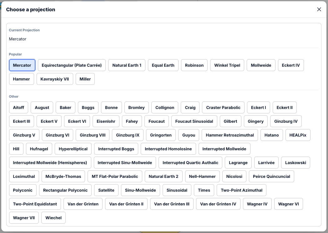 Projection selector